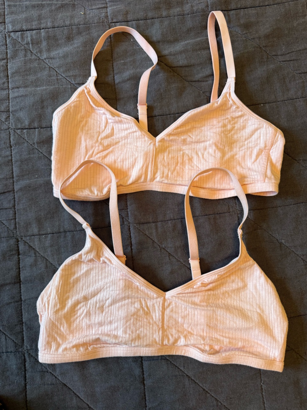 NEGATIVE pale pink Wireless Bralette (set of TWO)